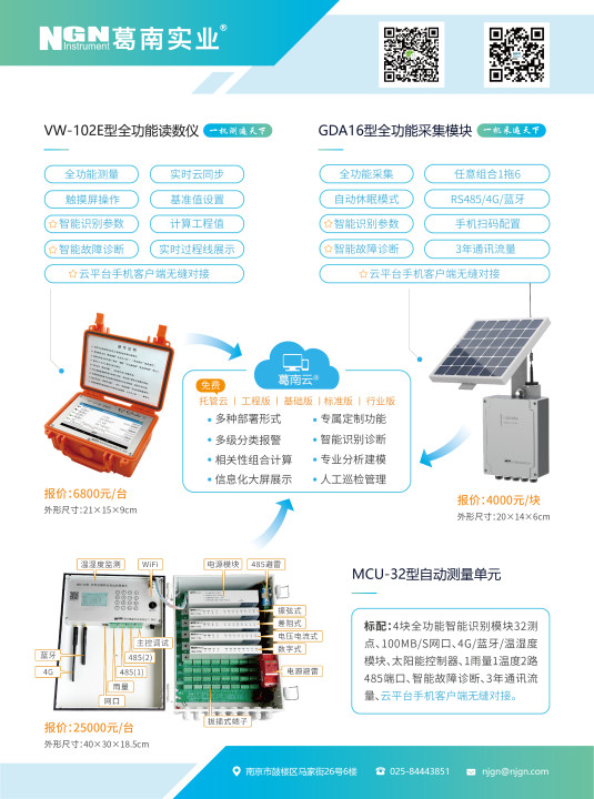 智能識別傳感器參數(shù)、智能故障診斷、云平臺手機客戶端無縫對接《全功能讀數(shù)儀》《全功能采集模塊》上市